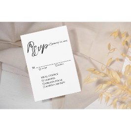 Tarjeta RSVP Clásica Simple Elegante
