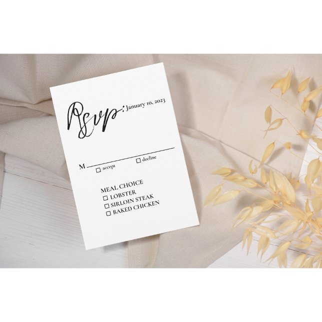 Tarjeta RSVP Clásica Simple Elegante (Subido por el creador)