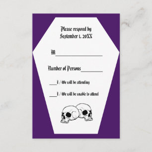 Tarjeta RSVP Coffin Ivory (Indigo)