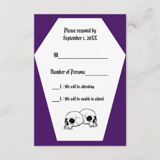 Tarjeta RSVP Coffin Ivory (Indigo)