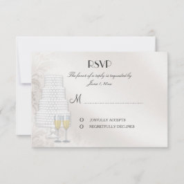 Tarjeta RSVP coincidente para invitación a matrimo