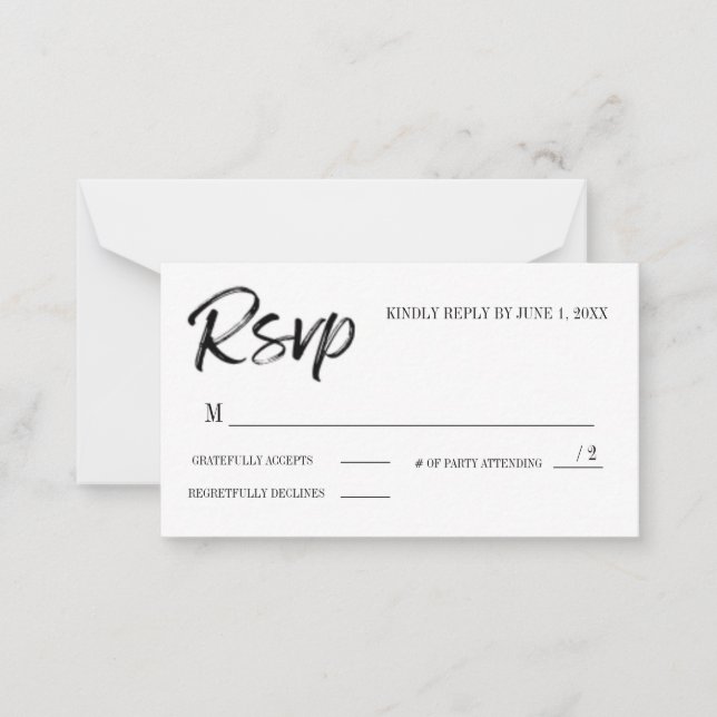 Tarjeta RSVP con # Asistente Añadido (Anverso)