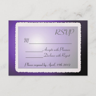 Tarjeta RSVP con borde vintage.