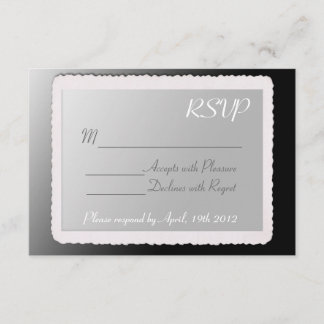 Tarjeta RSVP con borde vintage.