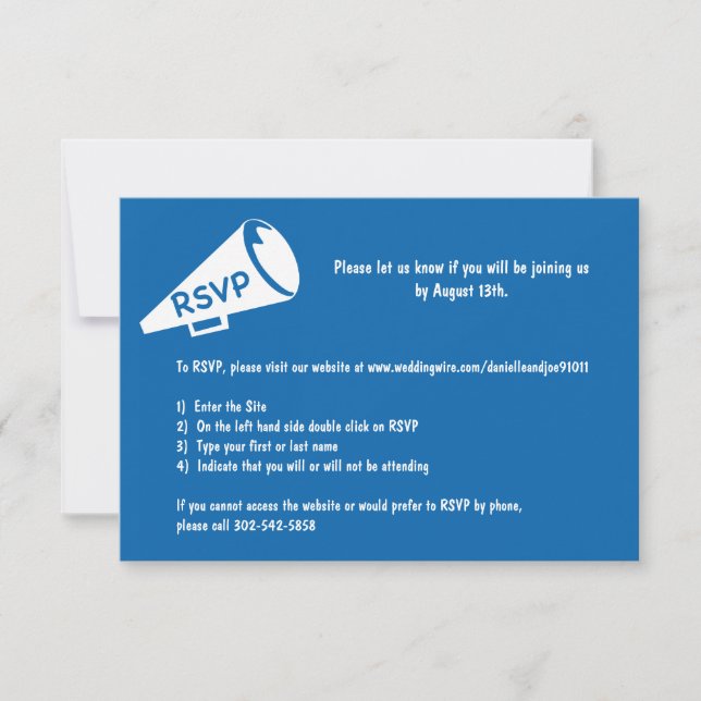 Tarjeta RSVP con Bullhorn (Anverso)