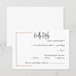 Tarjeta RSVP con mano de Boda de verano