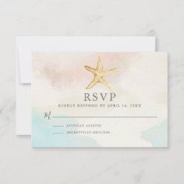 Tarjeta RSVP con temas de playa
