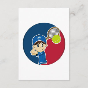 Tarjeta RSVP Cute Tennis Boy