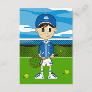 Tarjeta RSVP Cute Tennis Boy