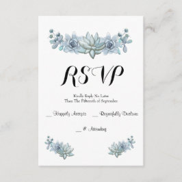 Tarjeta RSVP de acuarela y boda de flores