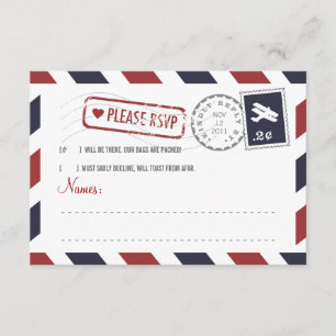 Tarjeta RSVP de Airmail