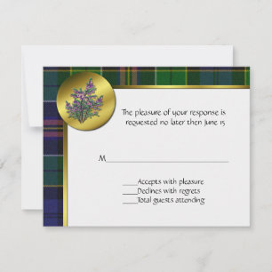 Tarjeta RSVP de Allison Tartan Plaid Wedding