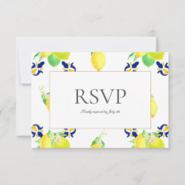 Tarjeta RSVP de Amalfi Coast Mediterranean Lemon T