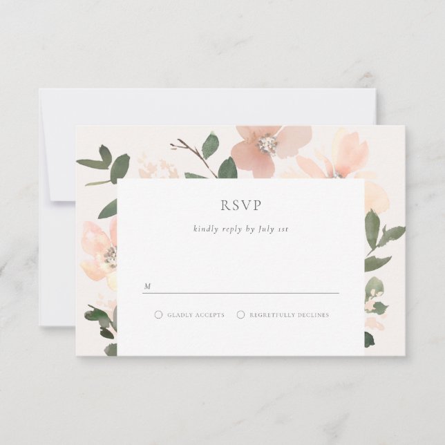 Tarjeta RSVP de amor de jardín (Anverso)