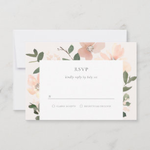 Tarjeta RSVP de amor de jardín