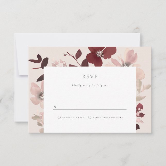 Tarjeta RSVP de amor de jardín (Anverso)