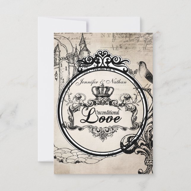 Tarjeta RSVP de amor incondicional (Anverso)