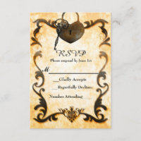 Tarjeta RSVP de Antígono de Bloqueo de Corazón y C