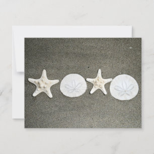 Tarjeta RSVP de arena Starfish para Beach X y O