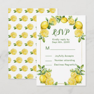 Tarjeta RSVP de armazón de limón italiano