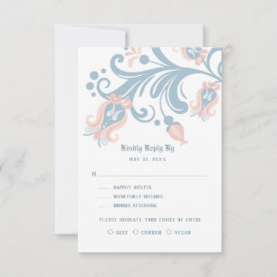 Tarjeta RSVP de Arte Popular Escandinavo