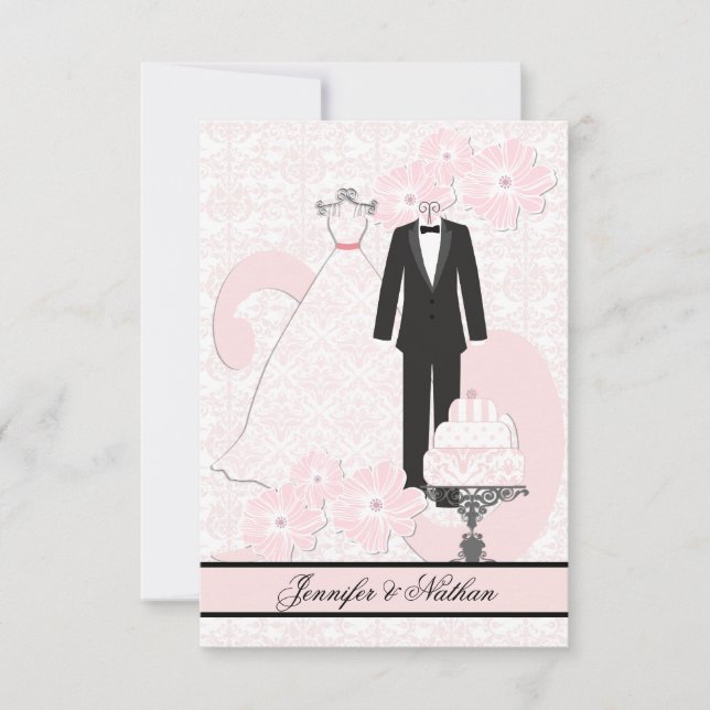 Tarjeta RSVP de atuendo de boda (Anverso)
