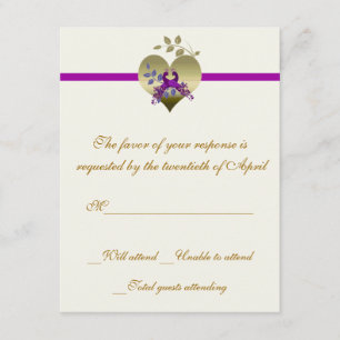 Tarjeta RSVP de Aves de Amor