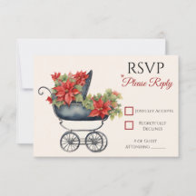 Tarjeta RSVP de Baby Shower para portadores de nav