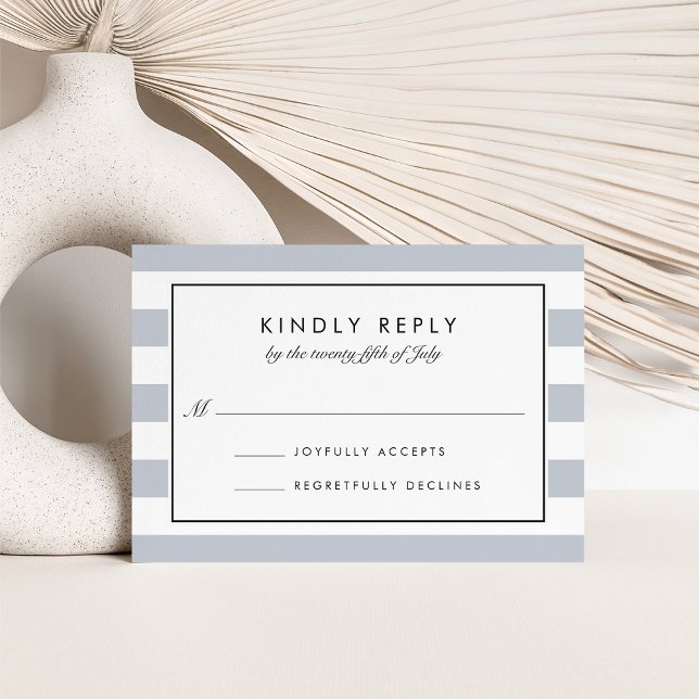 Tarjeta RSVP de banda de metro | Gris (Subido por el creador)