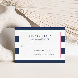 Tarjeta RSVP de banda de metro | Rosa y Marina