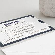 Tarjeta RSVP de banda náutica de la Marina