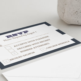 Tarjeta RSVP de banda náutica de la Marina