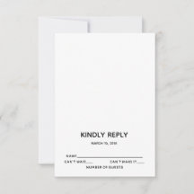 Tarjeta RSVP de barra baja