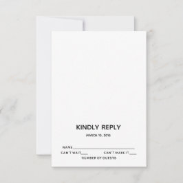 Tarjeta RSVP de barra baja