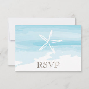 Tarjeta RSVP de Beach Wedding ı