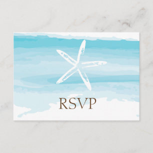 Tarjeta RSVP de Beach Wedding ı