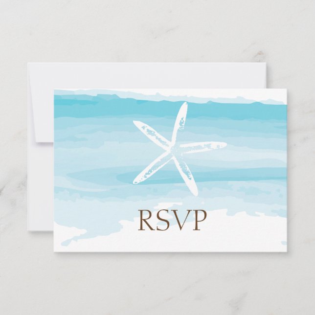 Tarjeta RSVP de Beach Wedding ı (Anverso)