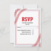 Tarjeta RSVP de béisbol