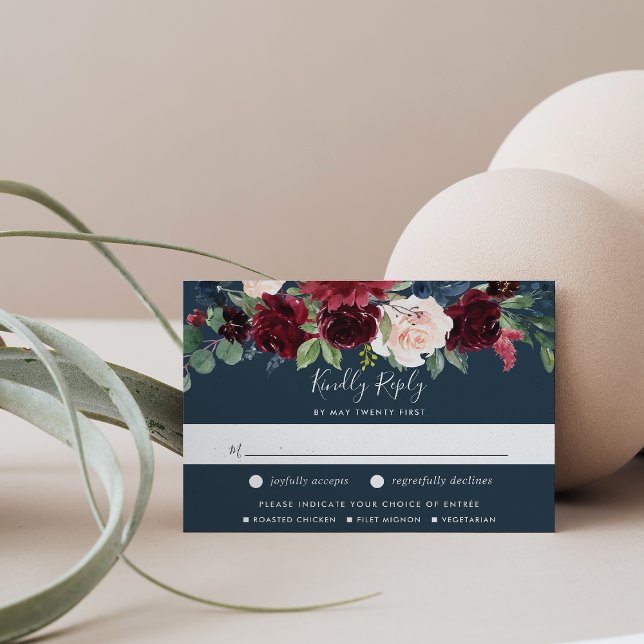 Tarjeta RSVP de Bloom Radiante con Elección de Com (Subido por el creador)