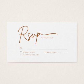 Tarjeta RSVP de boda