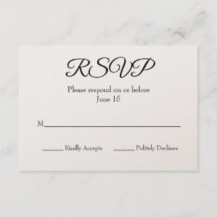 Tarjeta RSVP de boda