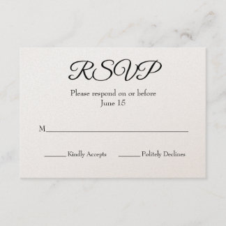Tarjeta RSVP de boda