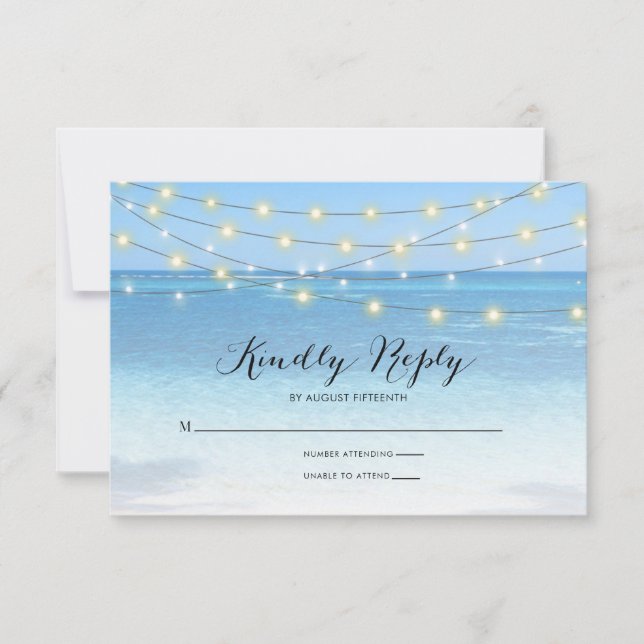 Tarjeta RSVP de Boda (Anverso)