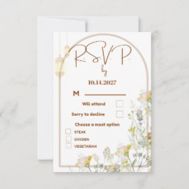 Tarjeta RSVP de boda