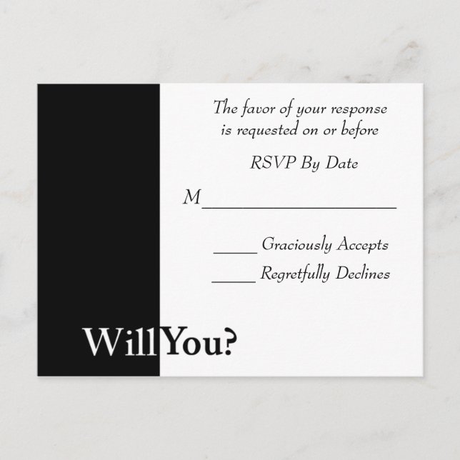 Tarjeta RSVP de boda (Anverso)