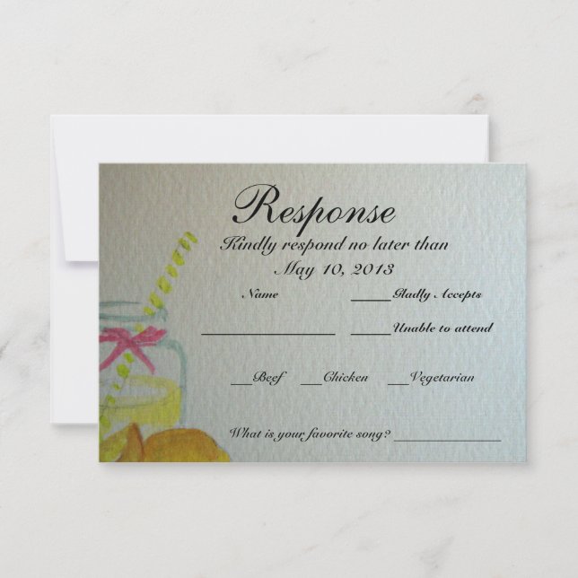 Tarjeta RSVP de boda (Anverso)