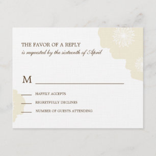 Tarjeta RSVP de boda - Almond