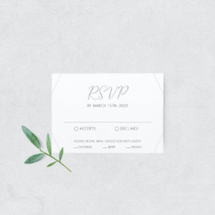 Tarjeta RSVP de boda azul Eucalyptus Wedding