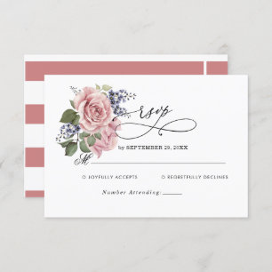 Tarjeta RSVP de boda básica