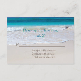 Tarjeta RSVP de boda blanca